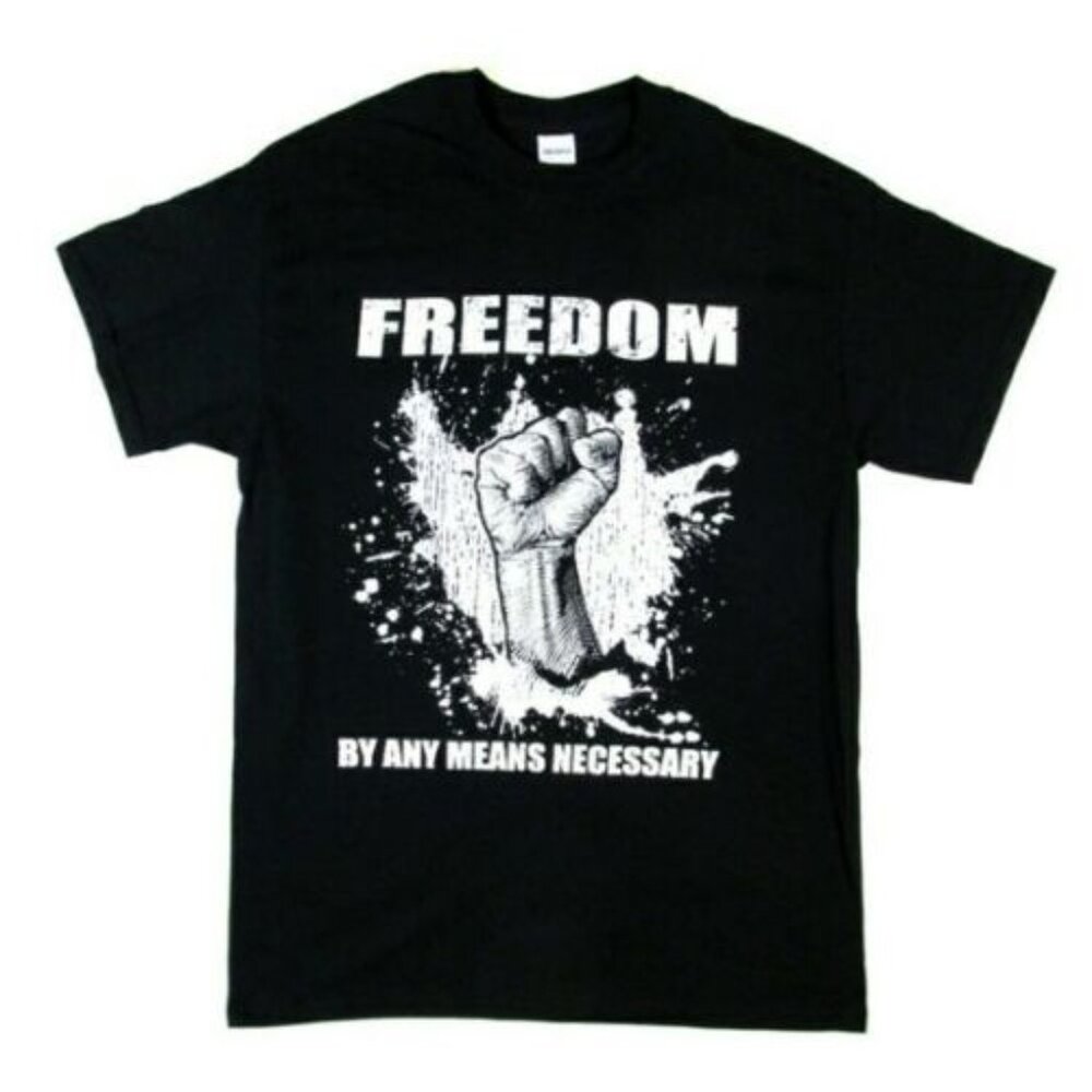 Freedom Power Fist Crew Neck Black Unisex T-shirt